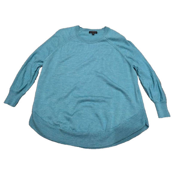 J.CREW Sweaters - J.Crew 100% merino wool Crewneck Sweater tunic 3/4 turquoise XXS A003192